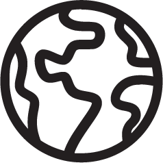 A small black and white globe.